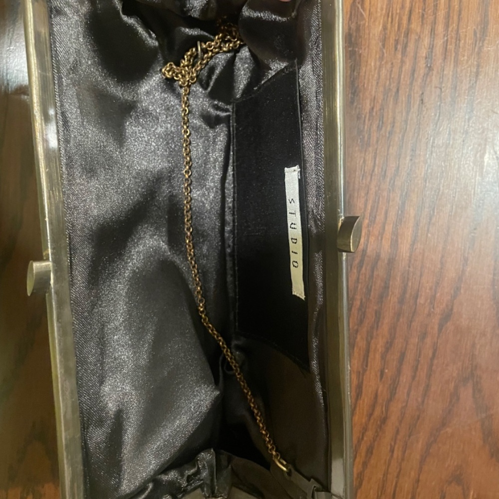 Vintage brown leather clutch - Picture 3 of 4